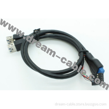 Motherboard 20pin to USB3.0 Cable with 9pin Connector